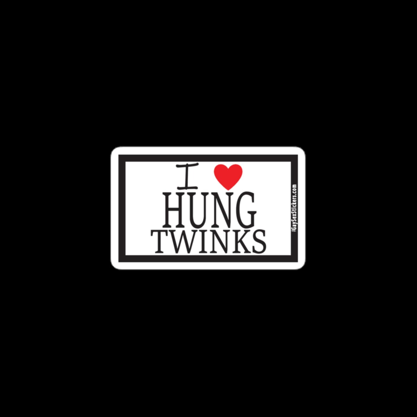 I corazón colgado twinks Pegatina