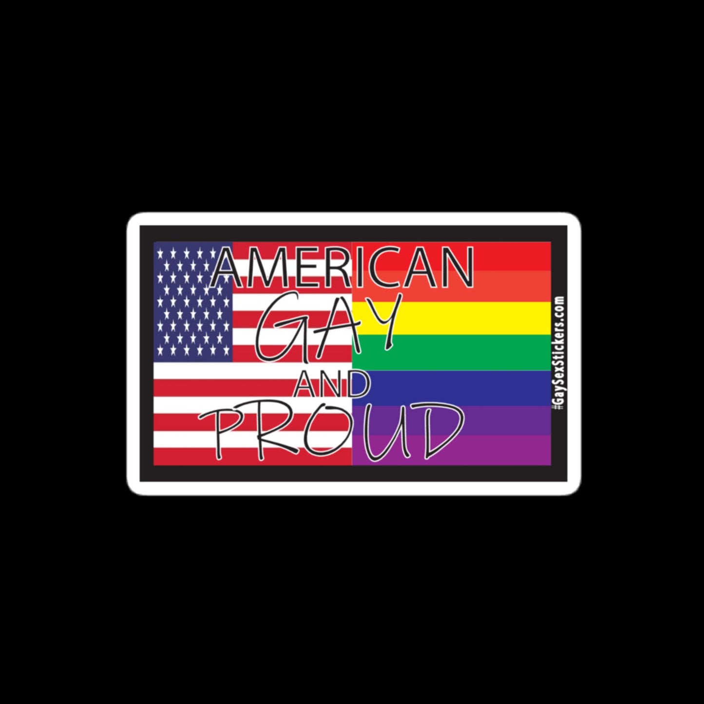 American Gay and Proud Sticker