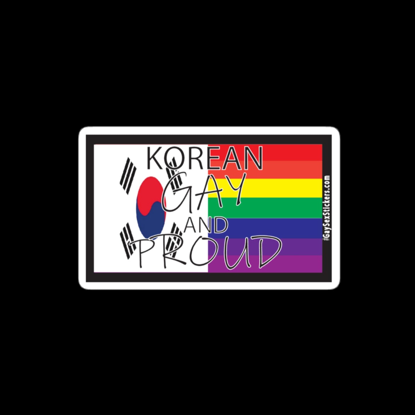 Korean Gay and Proud Sticker