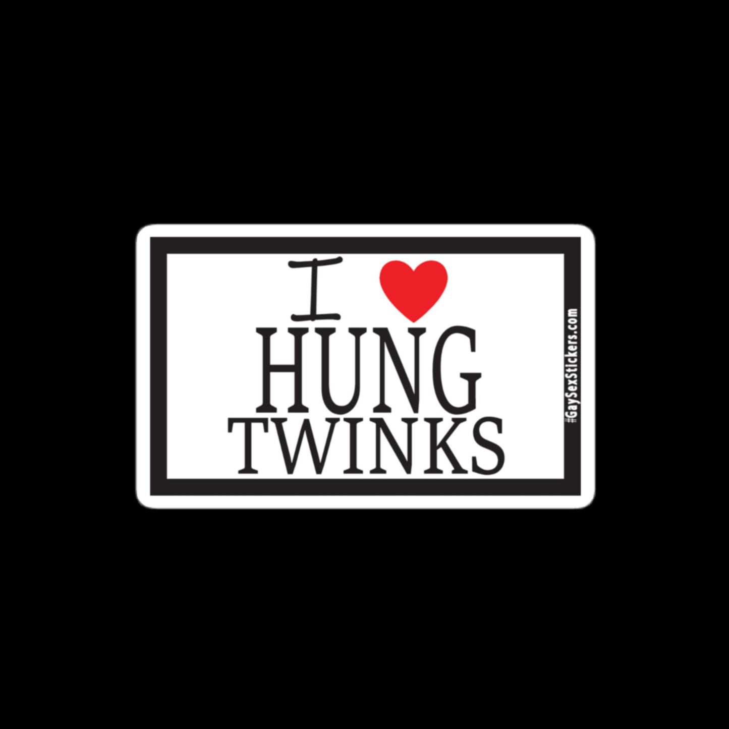 I corazón colgado twinks Pegatina