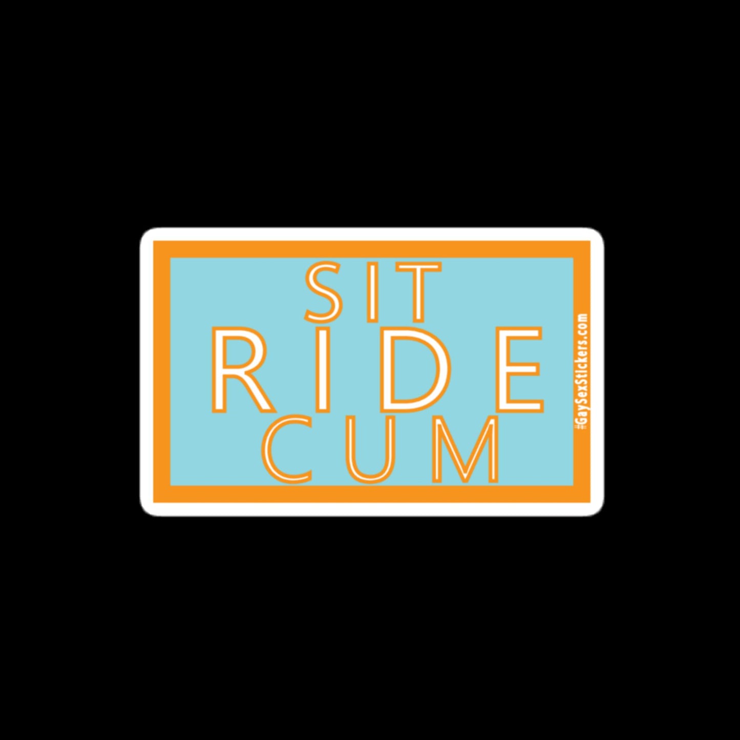Sit Ride Cum Sticker