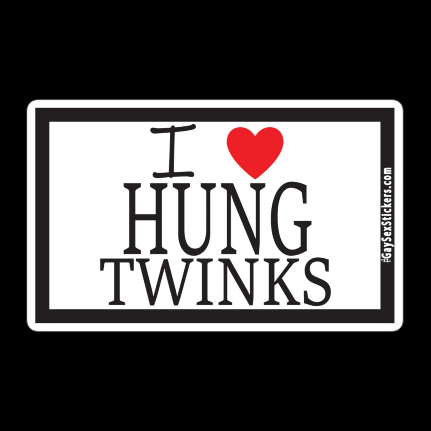 I corazón colgado twinks Pegatina