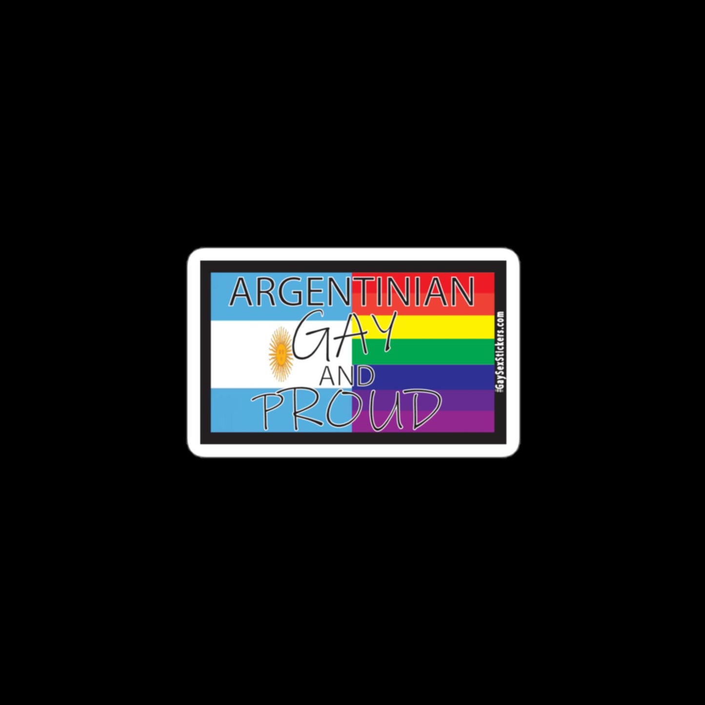 Argentinian Gay and Proud Sticker