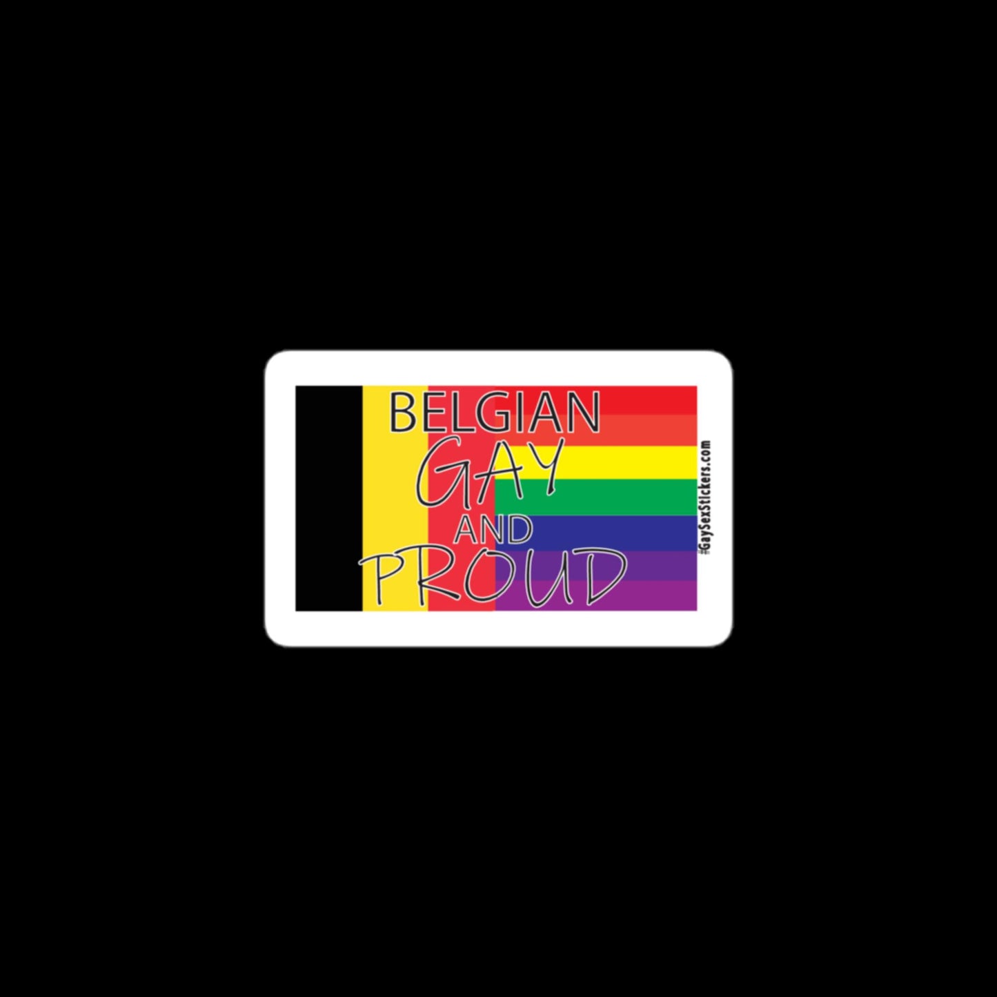 Belgian Gay and Proud sticker