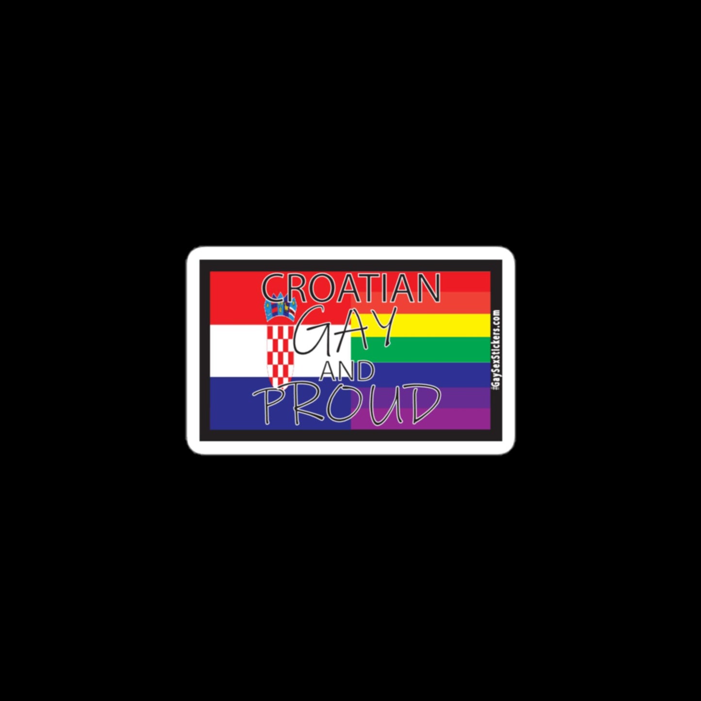 Croatian Gay and Proud Sticker