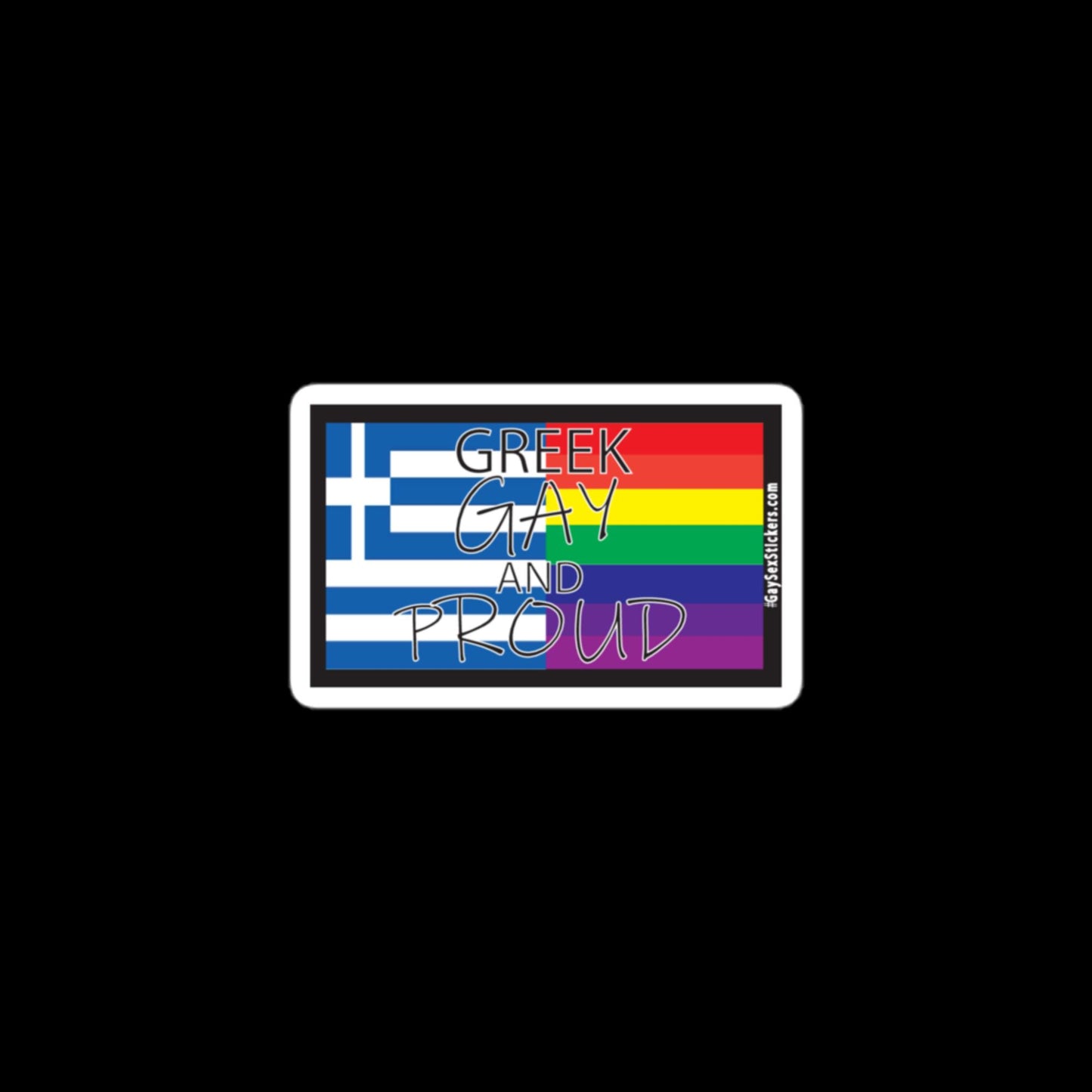 Greek Gay and Proud Sticker