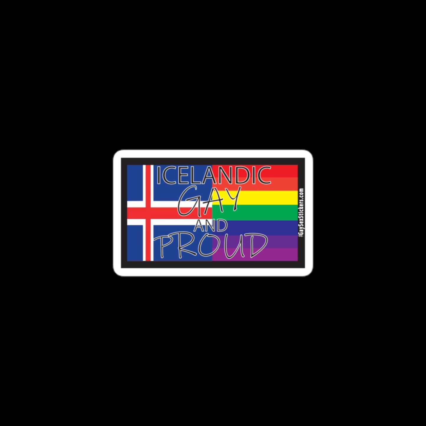 Icelandic Gay and Proud Sticker