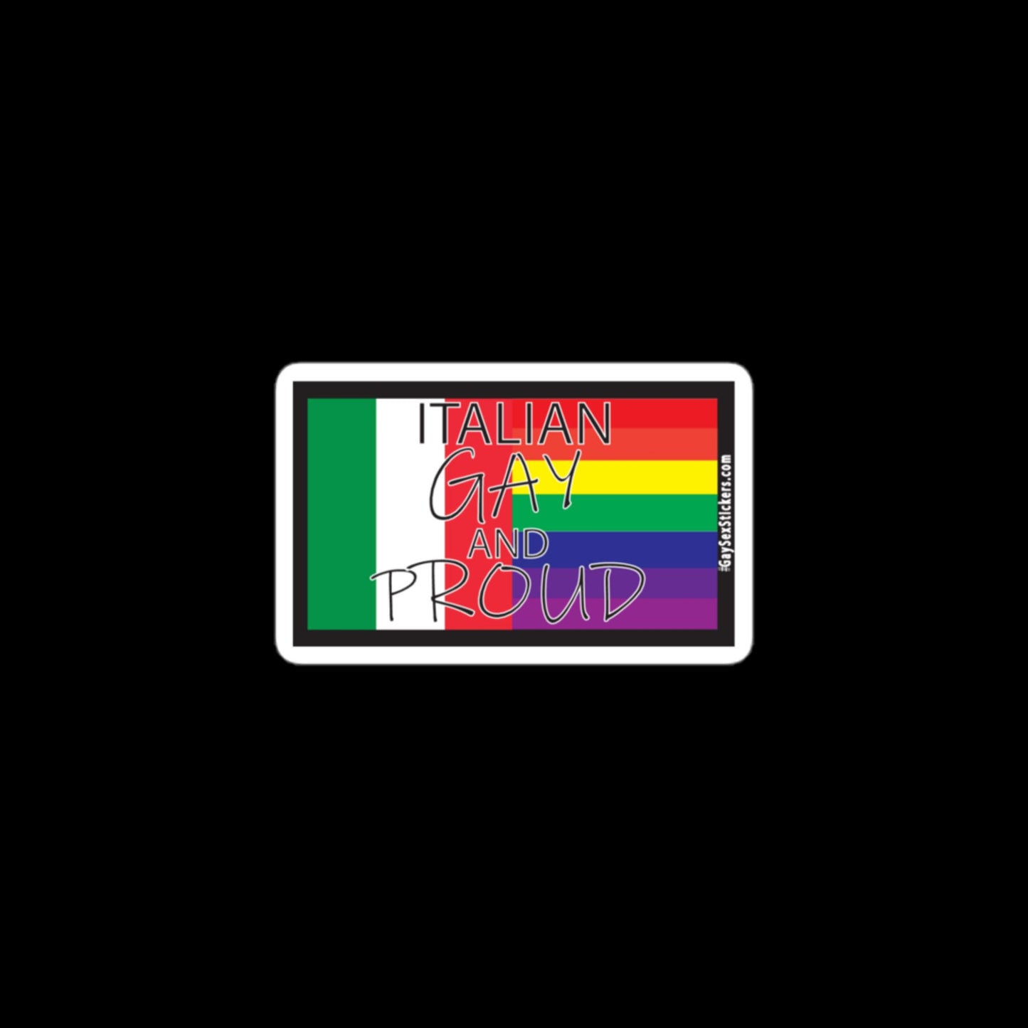 Italian Gay and Proud Sticker