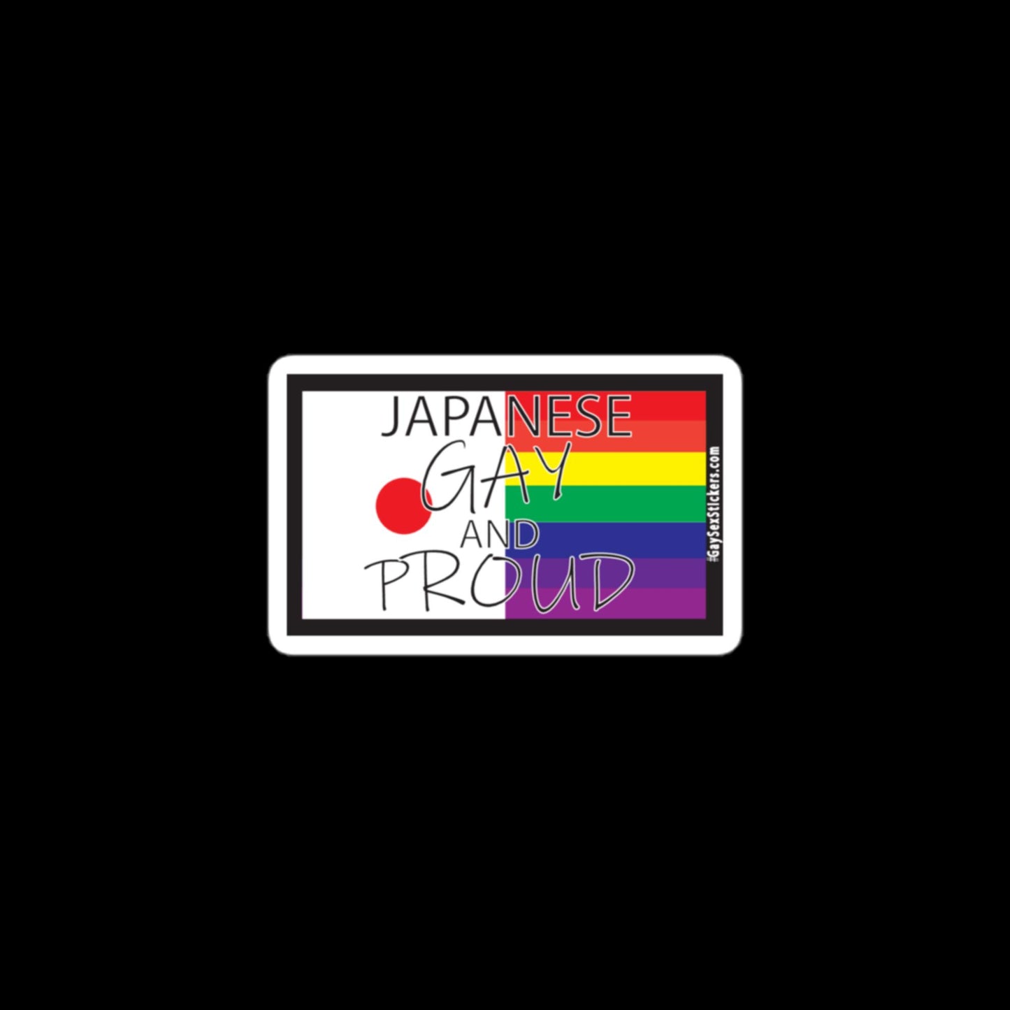 Japanese Gay and Proud Sticker