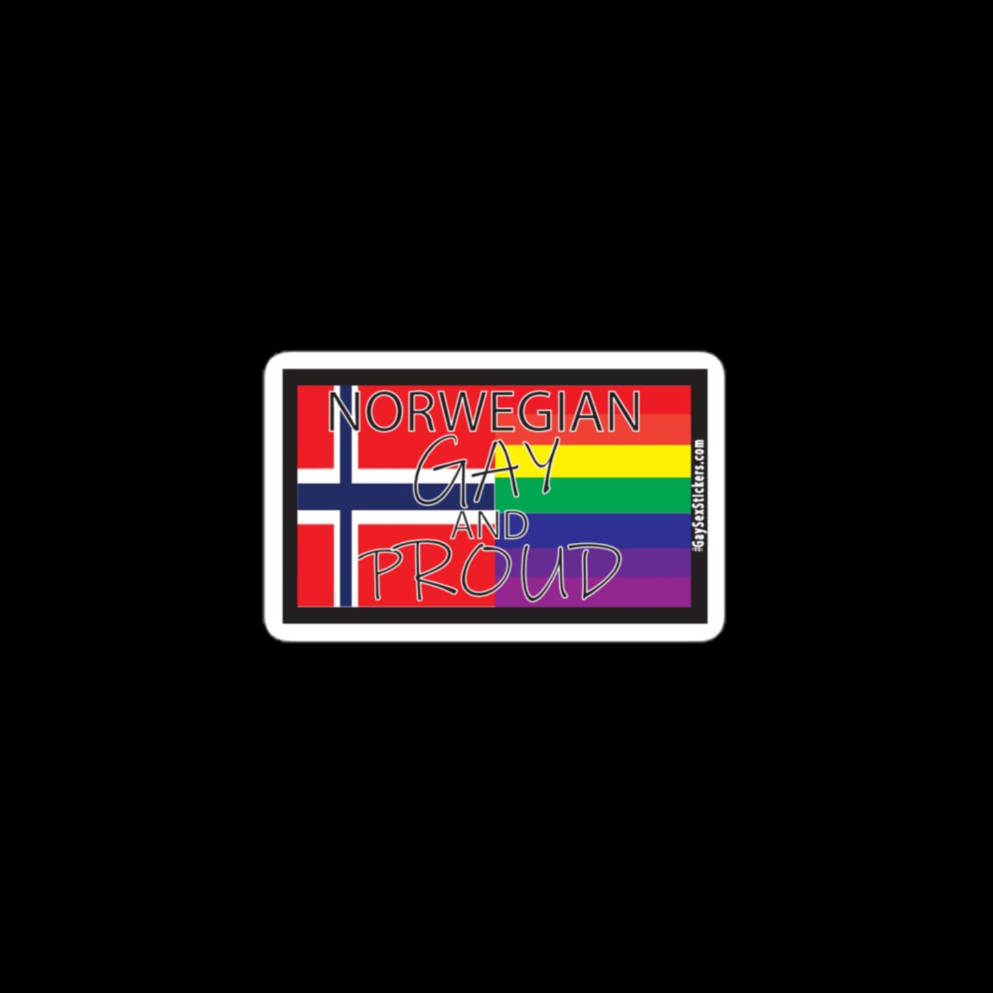 Norwegian Gay and Proud Sticker