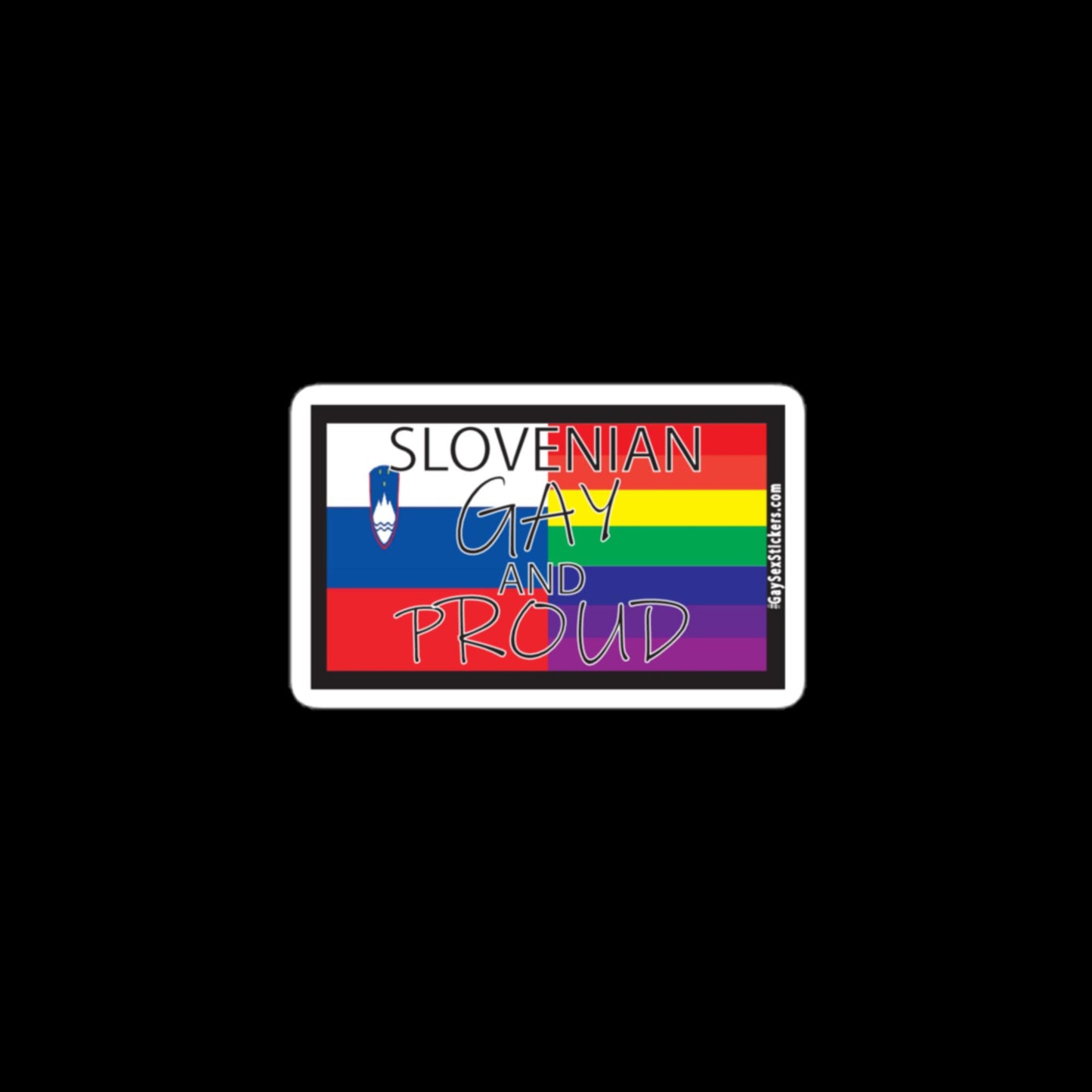 Slovenian Gay and Proud Sticker