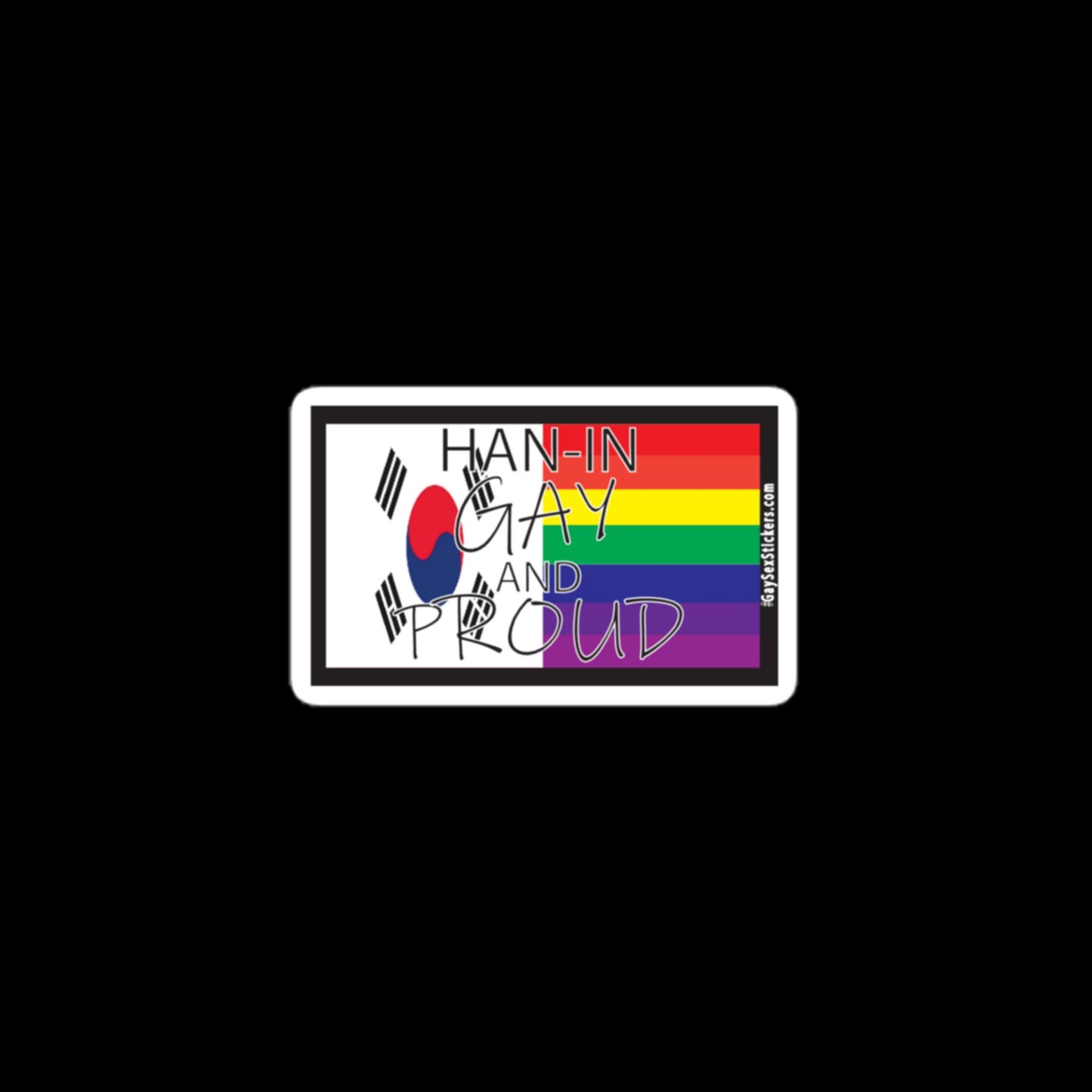 Han-In Gay and Proud Sticker