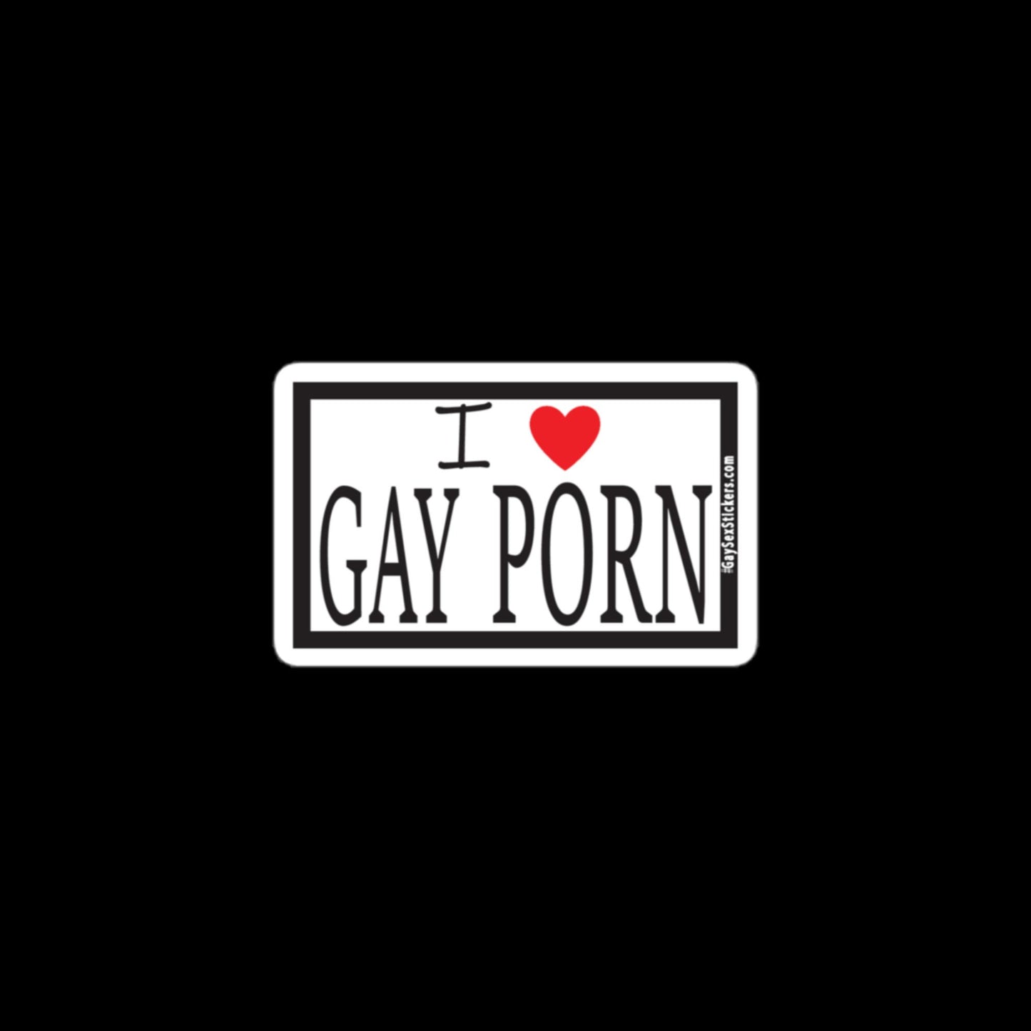 I Heart Gay Porn Sticker