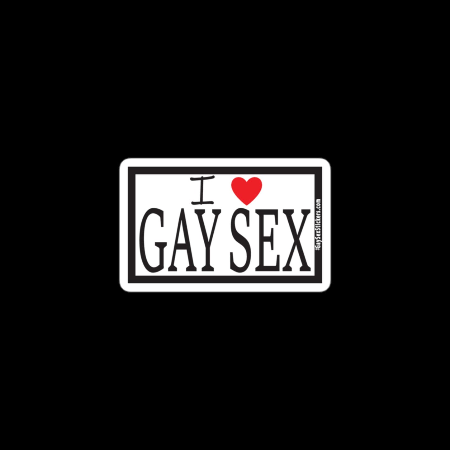 I Heart Gay Sex Sticker