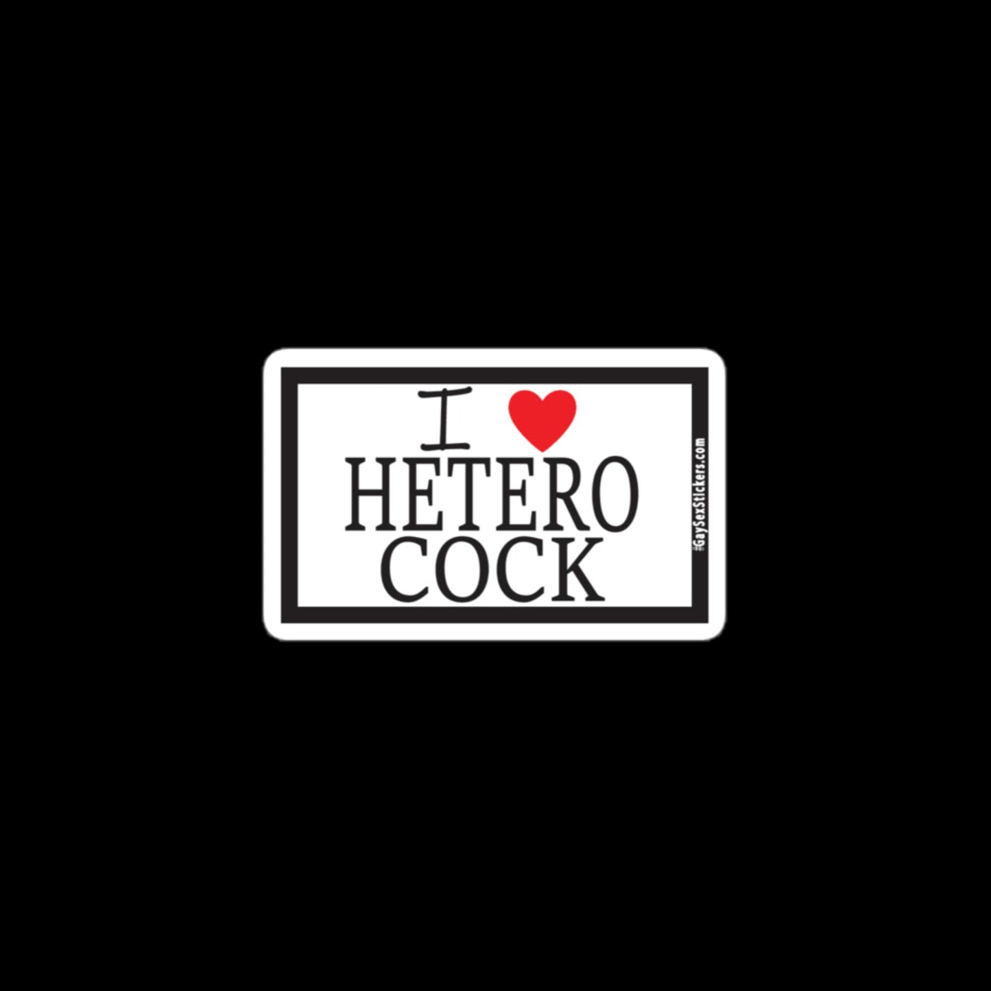 I Heart Hetero Cock Sticker