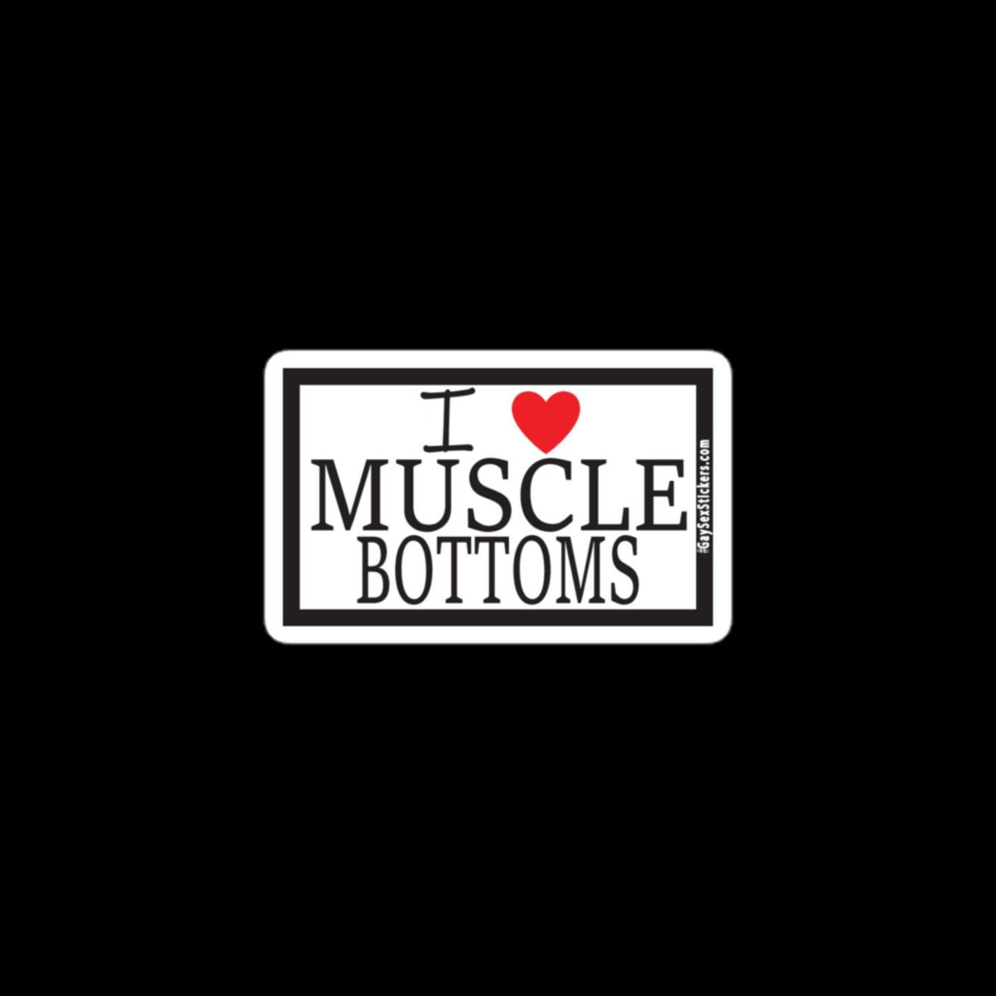 I Heart Muscle Bottoms Sticker