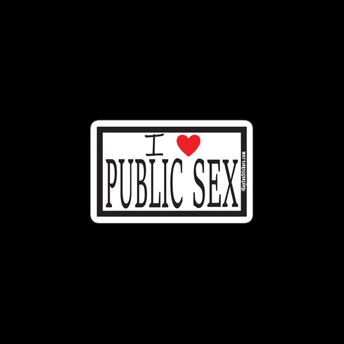 I Heart Public Sex Sticker