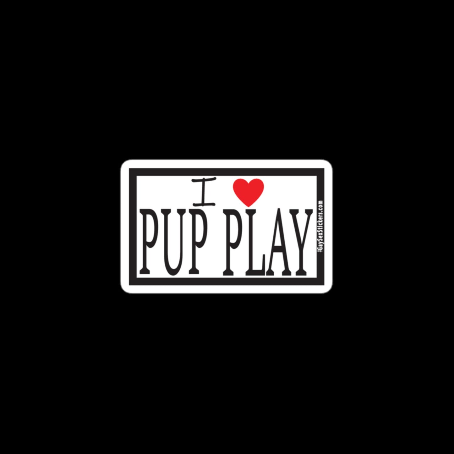 I Heart Pup Play Sticker