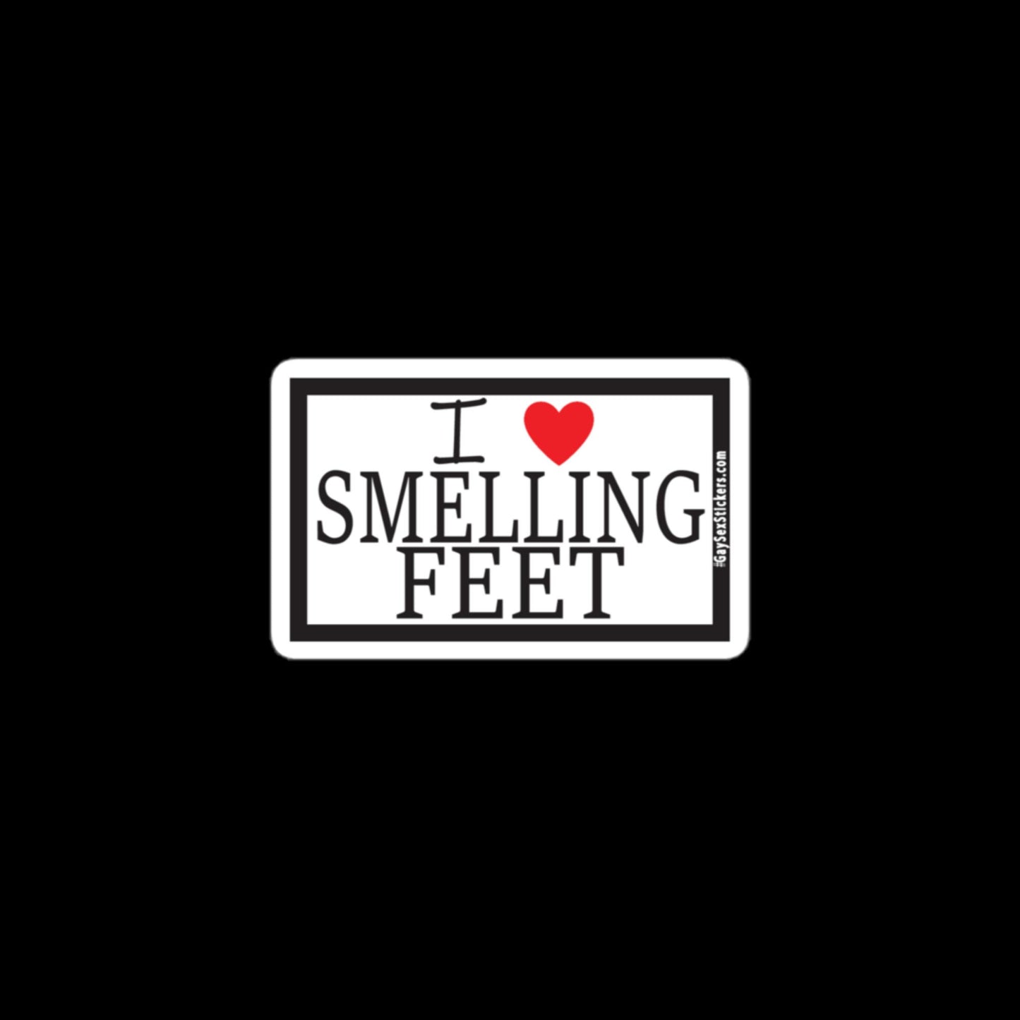 I Heart Smelling Feet Sticker