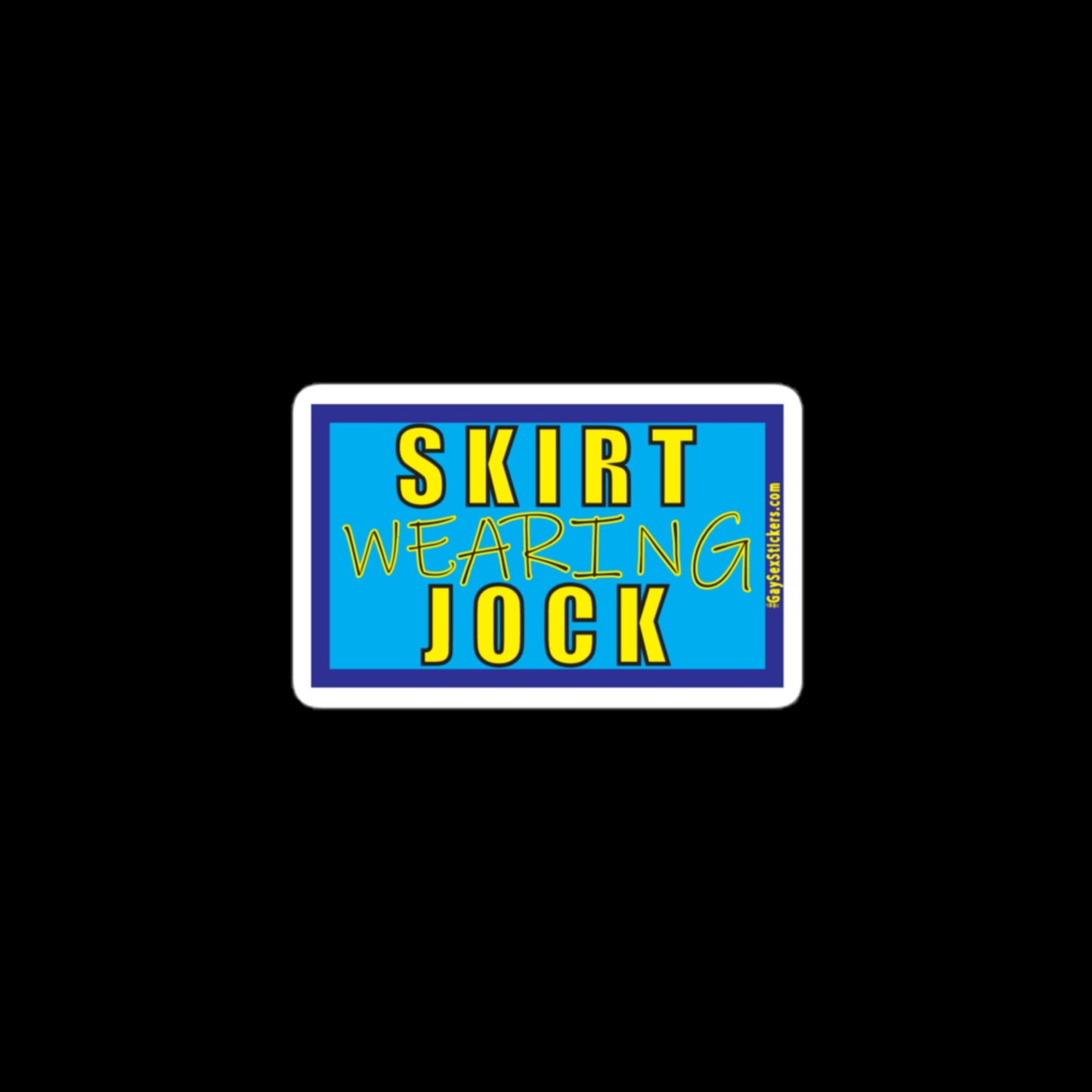 Skirt Wearing Jock Sticker