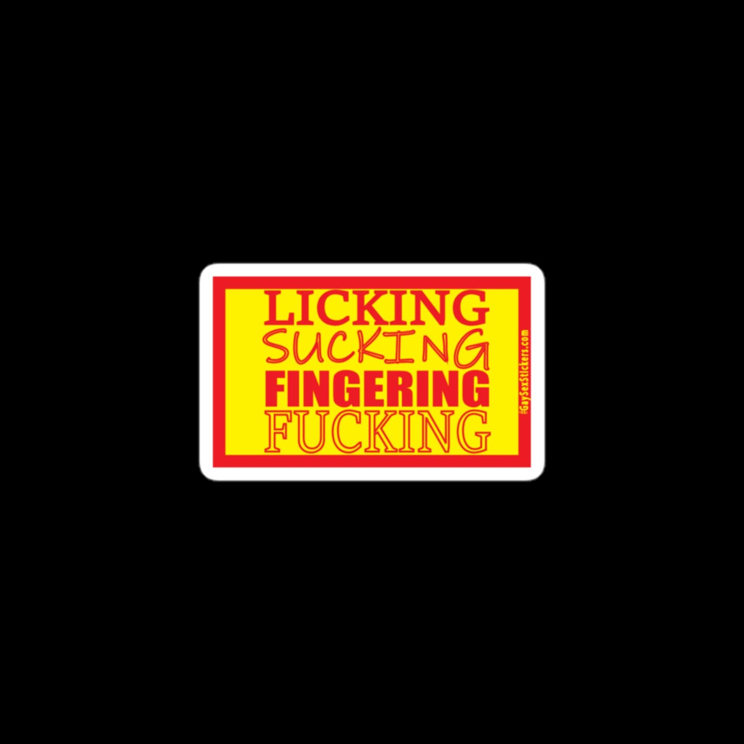 Licking Sucking Fingering Fucking Sticker