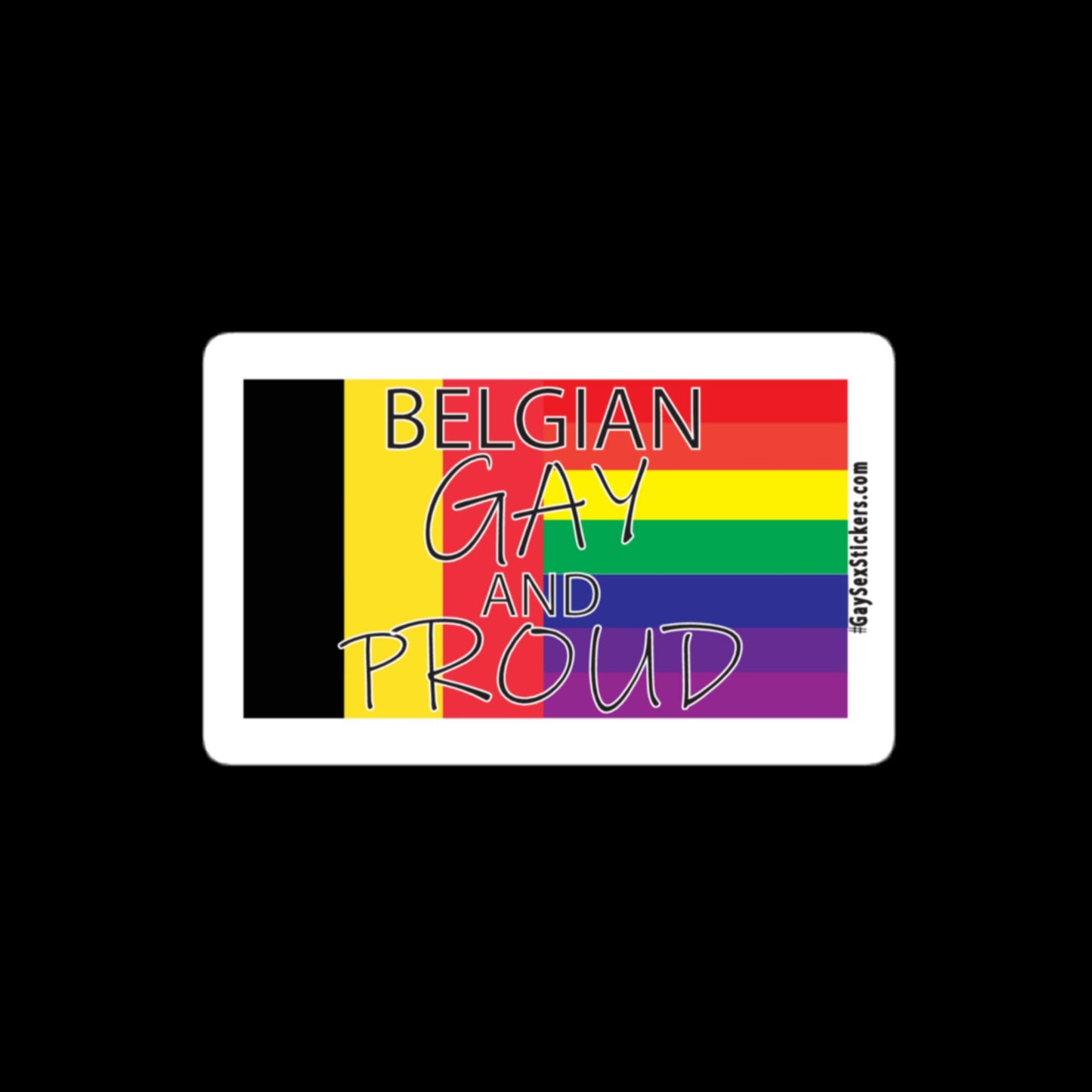 Belgian Gay and Proud sticker