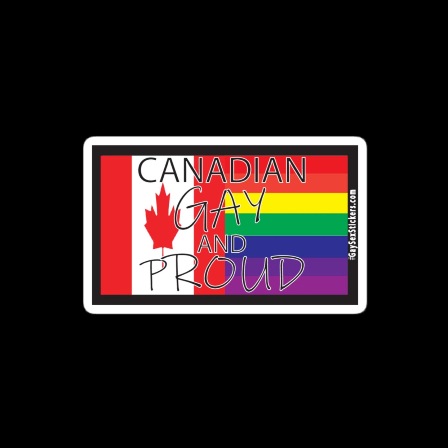 Canadian Gay and Proud Sticker