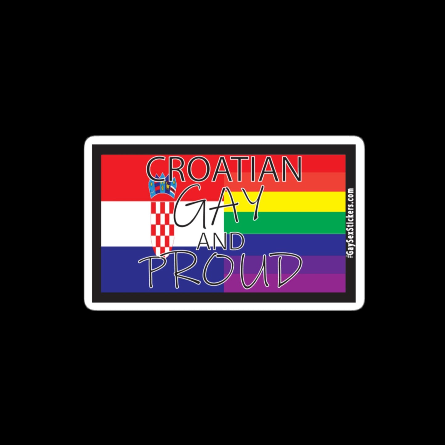 Croatian Gay and Proud Sticker