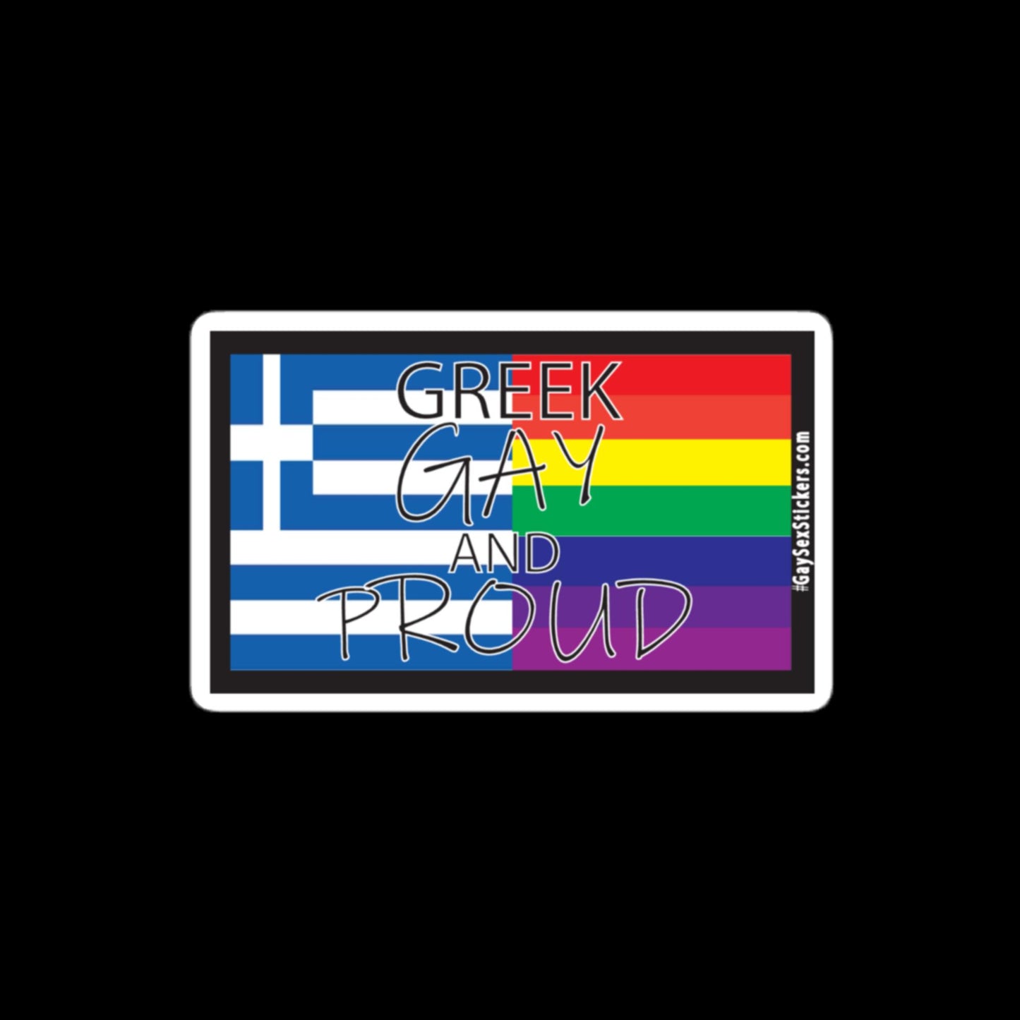 Greek Gay and Proud Sticker