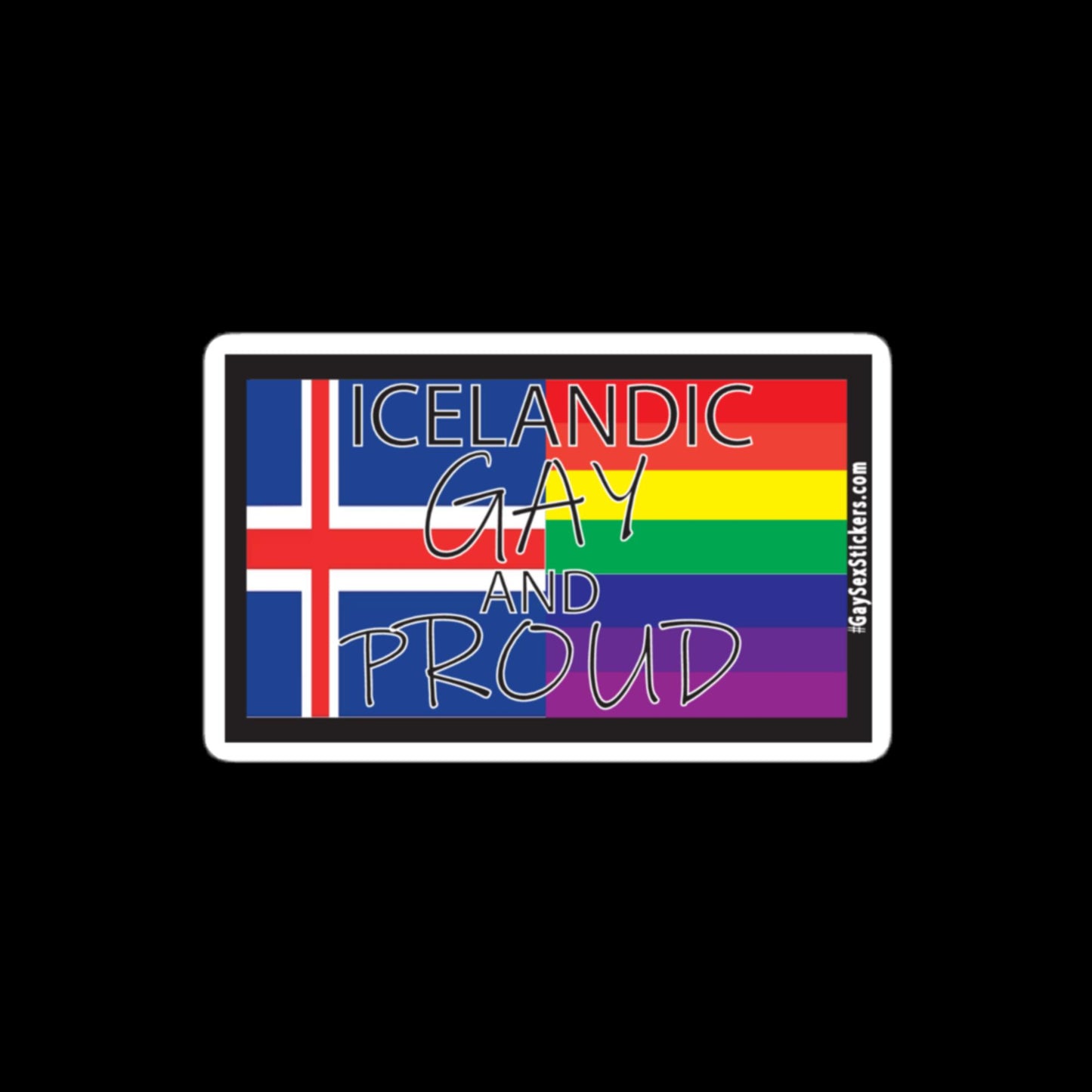 Icelandic Gay and Proud Sticker