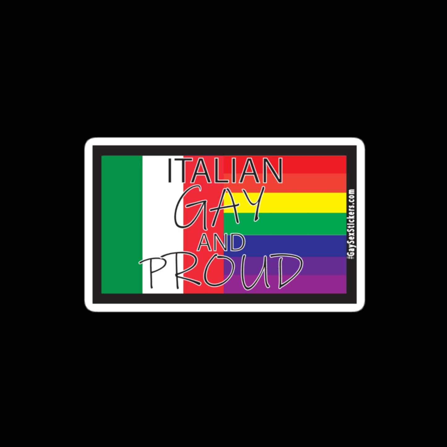 Italian Gay and Proud Sticker