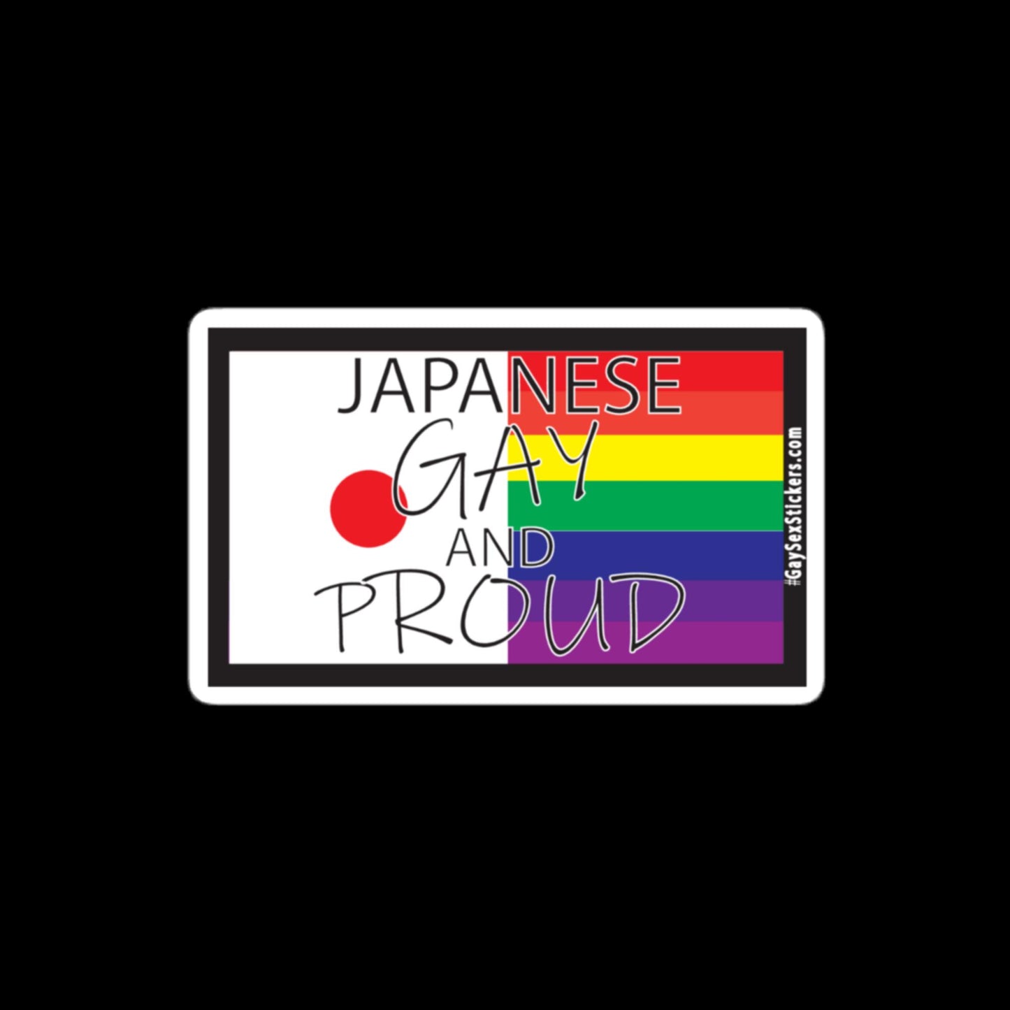 Japanese Gay and Proud Sticker