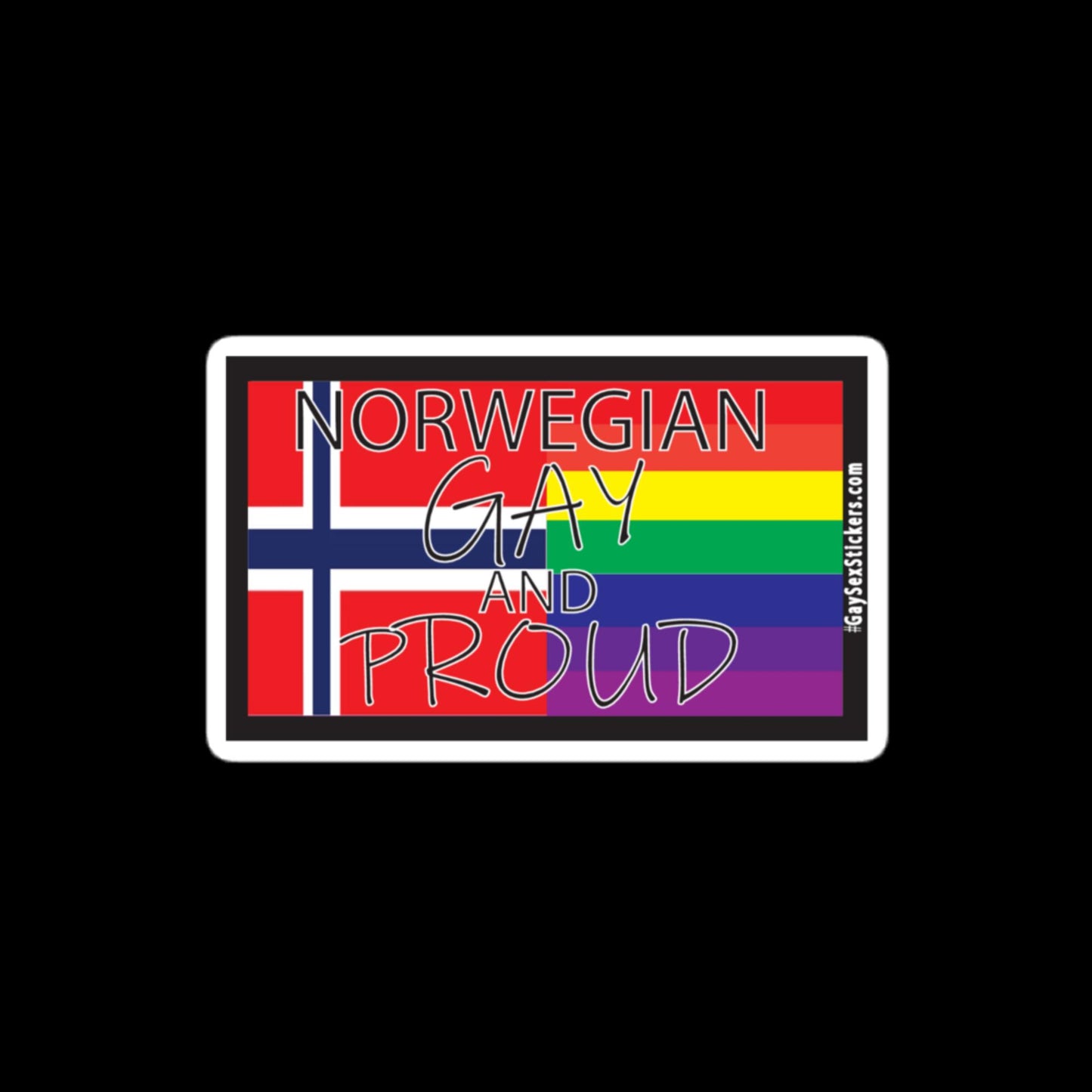 Norwegian Gay and Proud Sticker