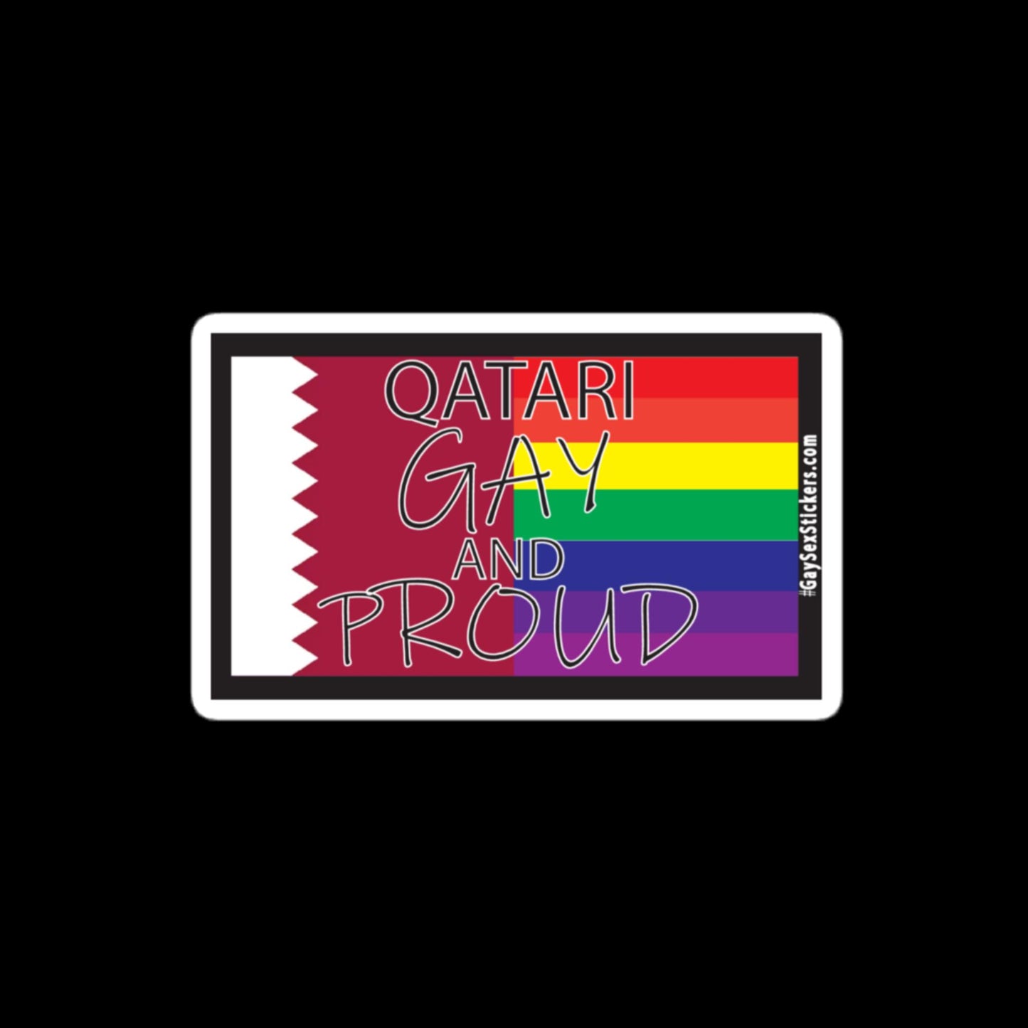 Qatari Gay and Proud Sticker