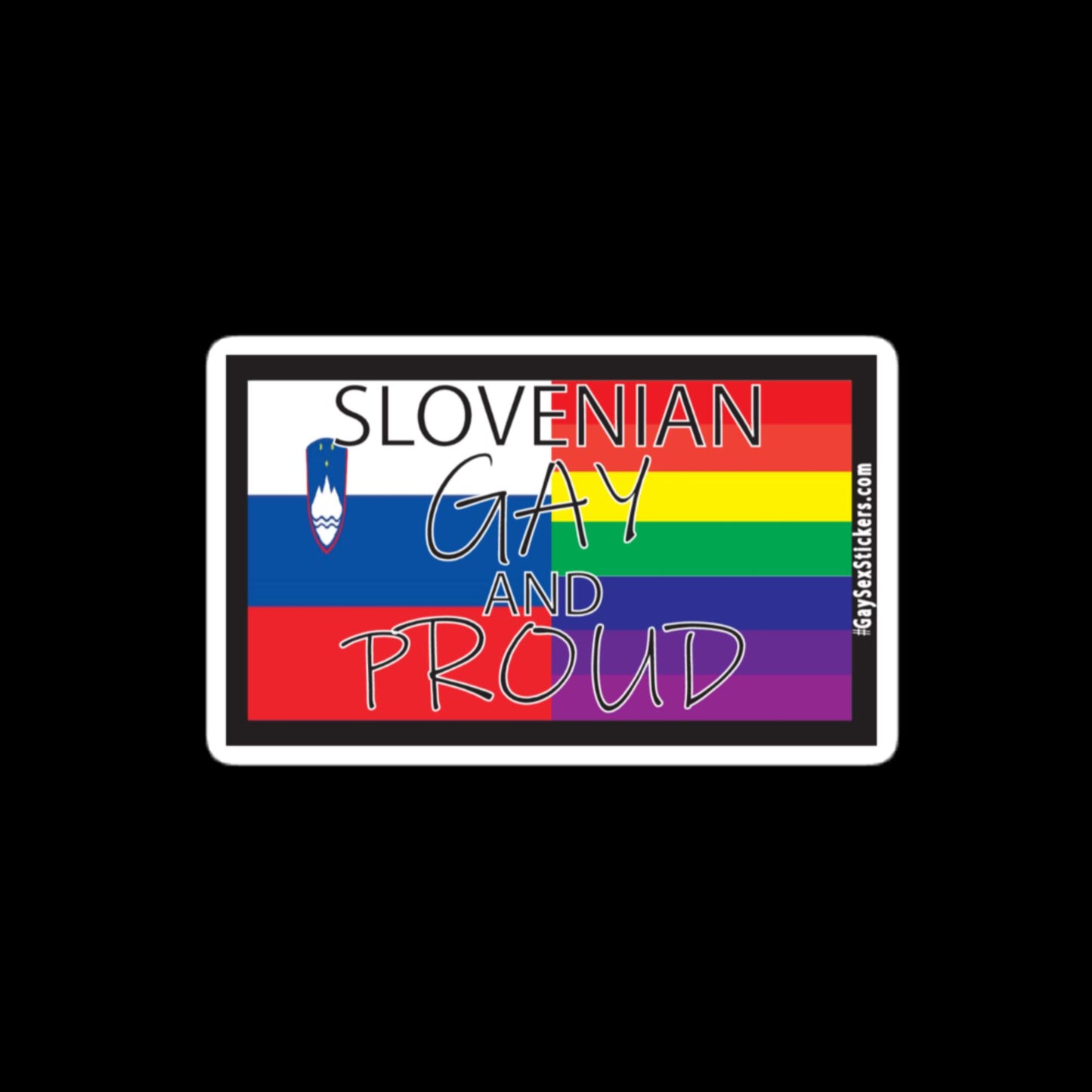 Slovenian Gay and Proud Sticker