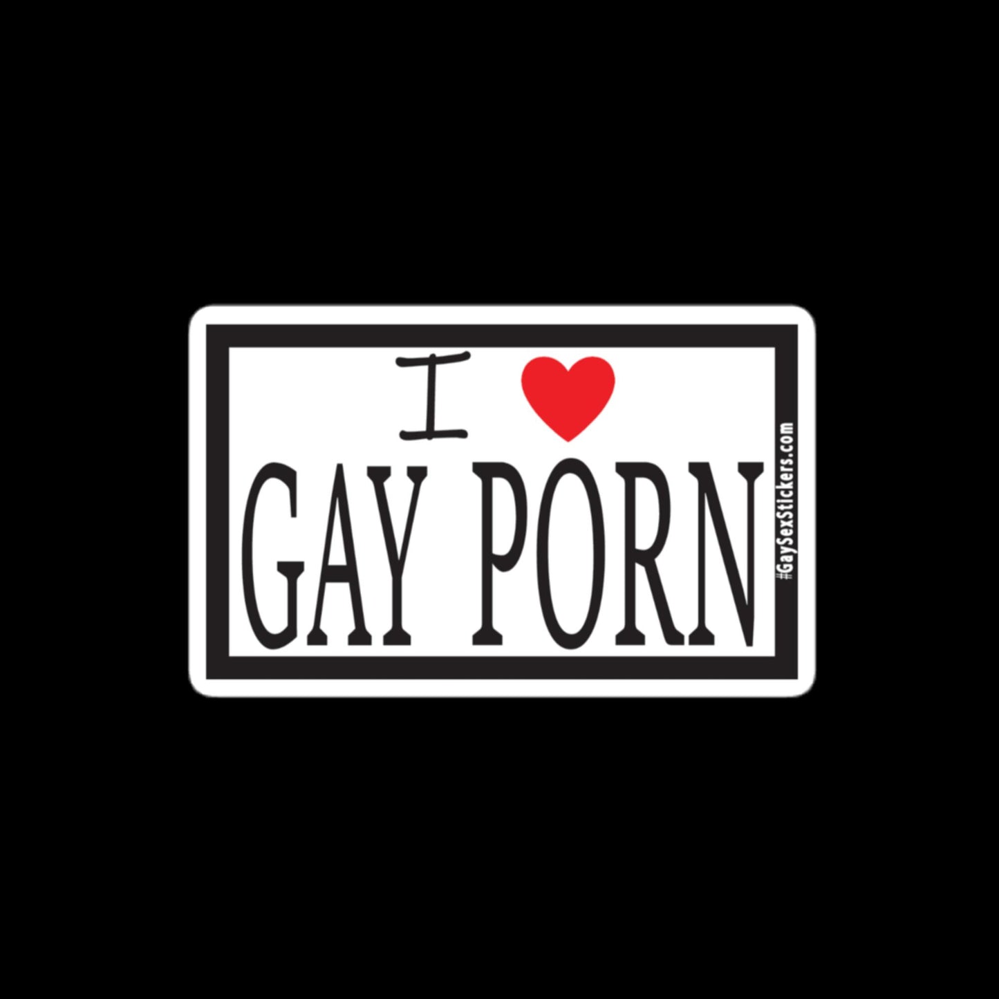 I Heart Gay Porn Sticker