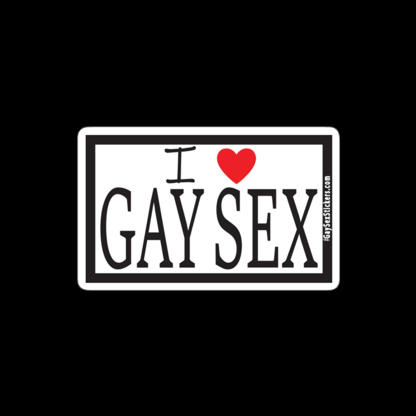 I Heart Gay Sex Sticker