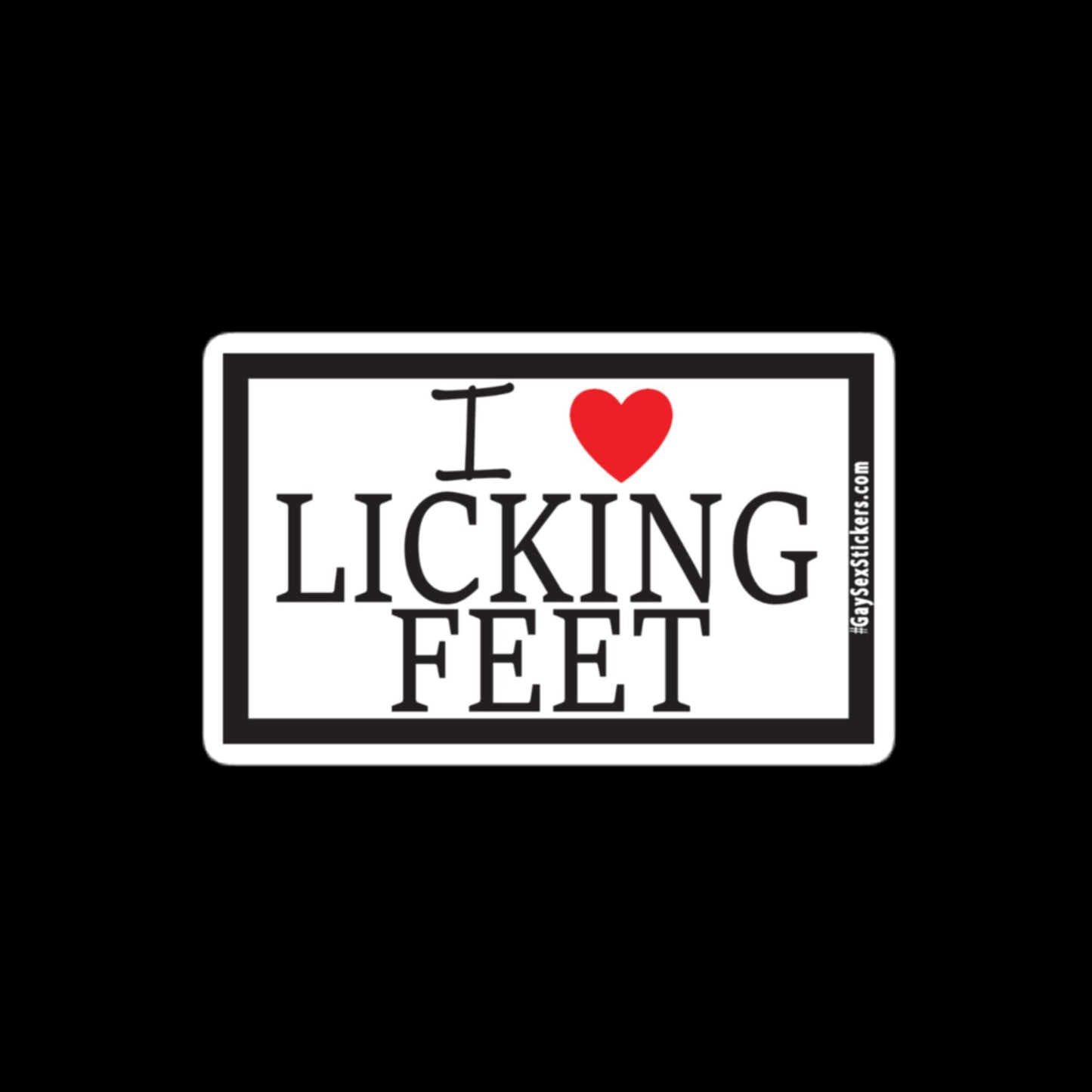 I Heart Licking Feet Sticker