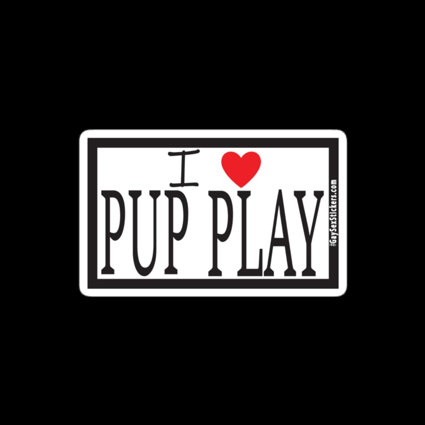 I Heart Pup Play Sticker