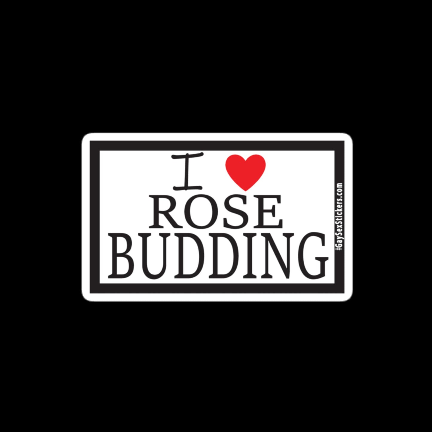 I Heart Rose Budding Sticker