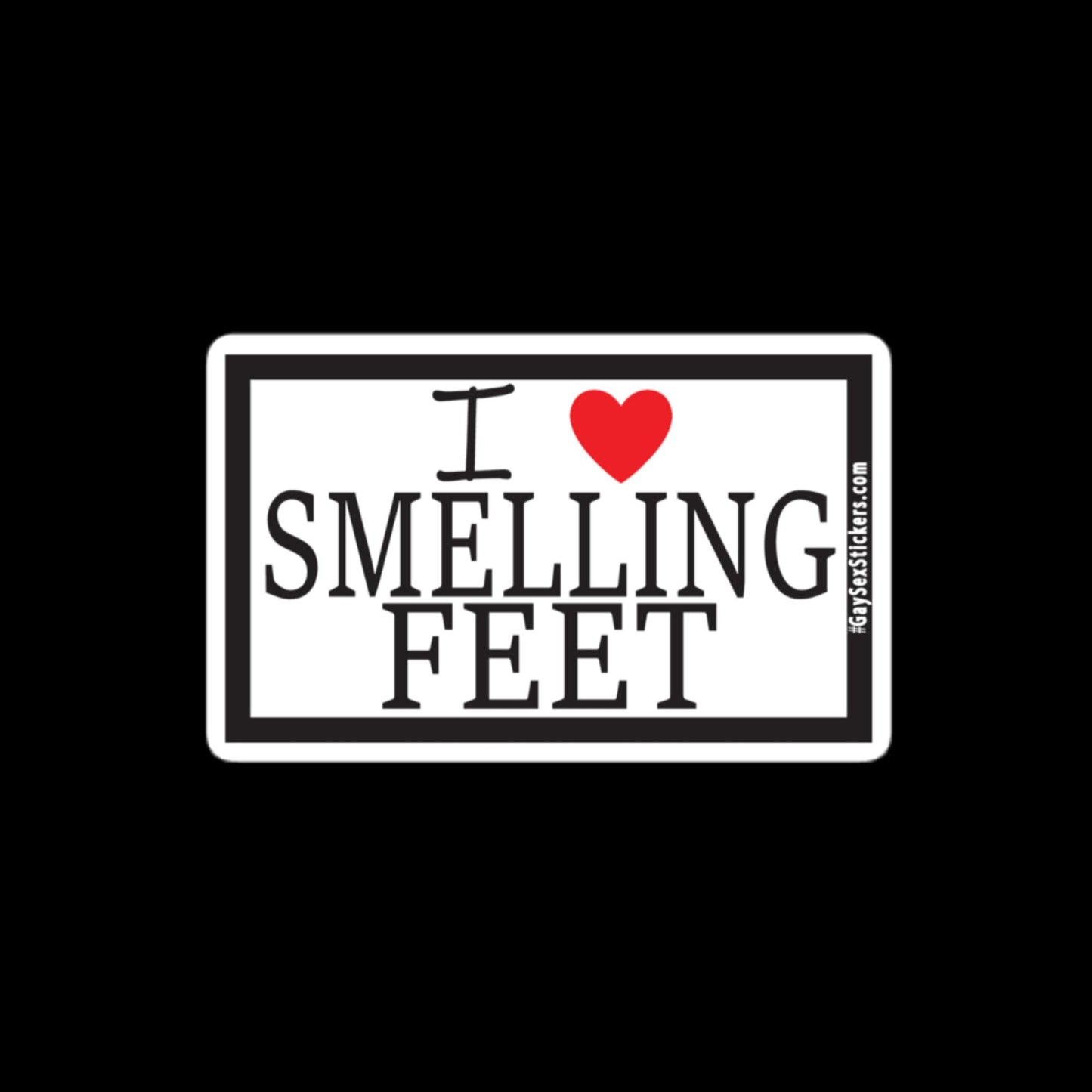 I Heart Smelling Feet Sticker