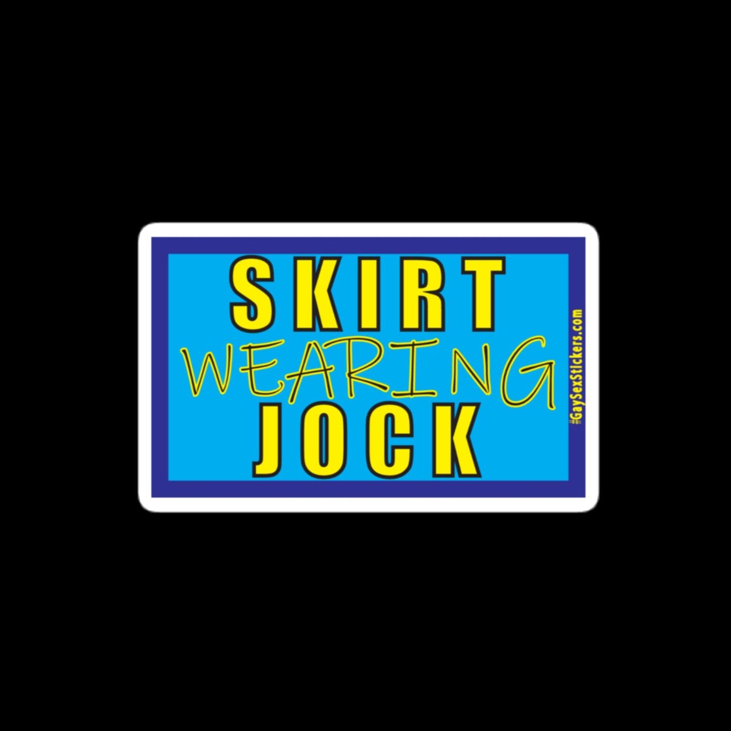 Skirt Wearing Jock Sticker