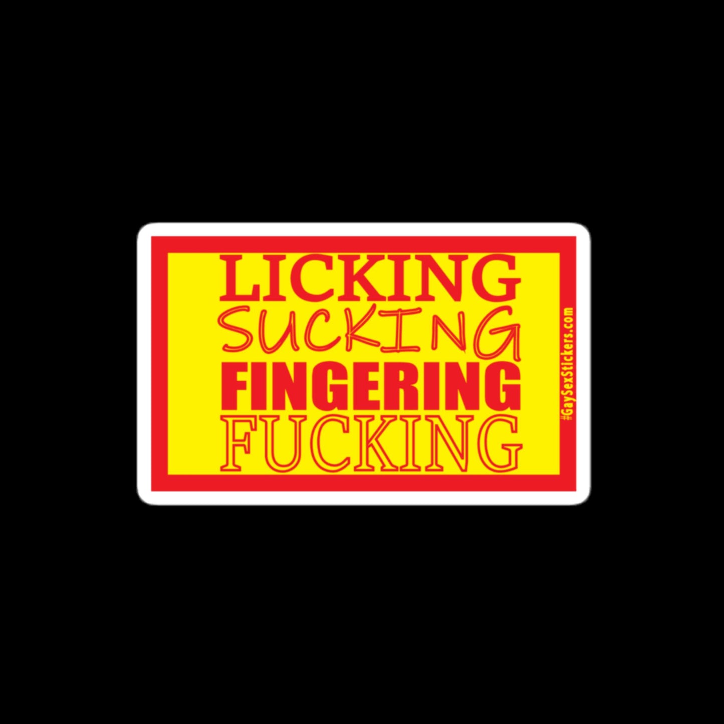 Licking Sucking Fingering Fucking Sticker