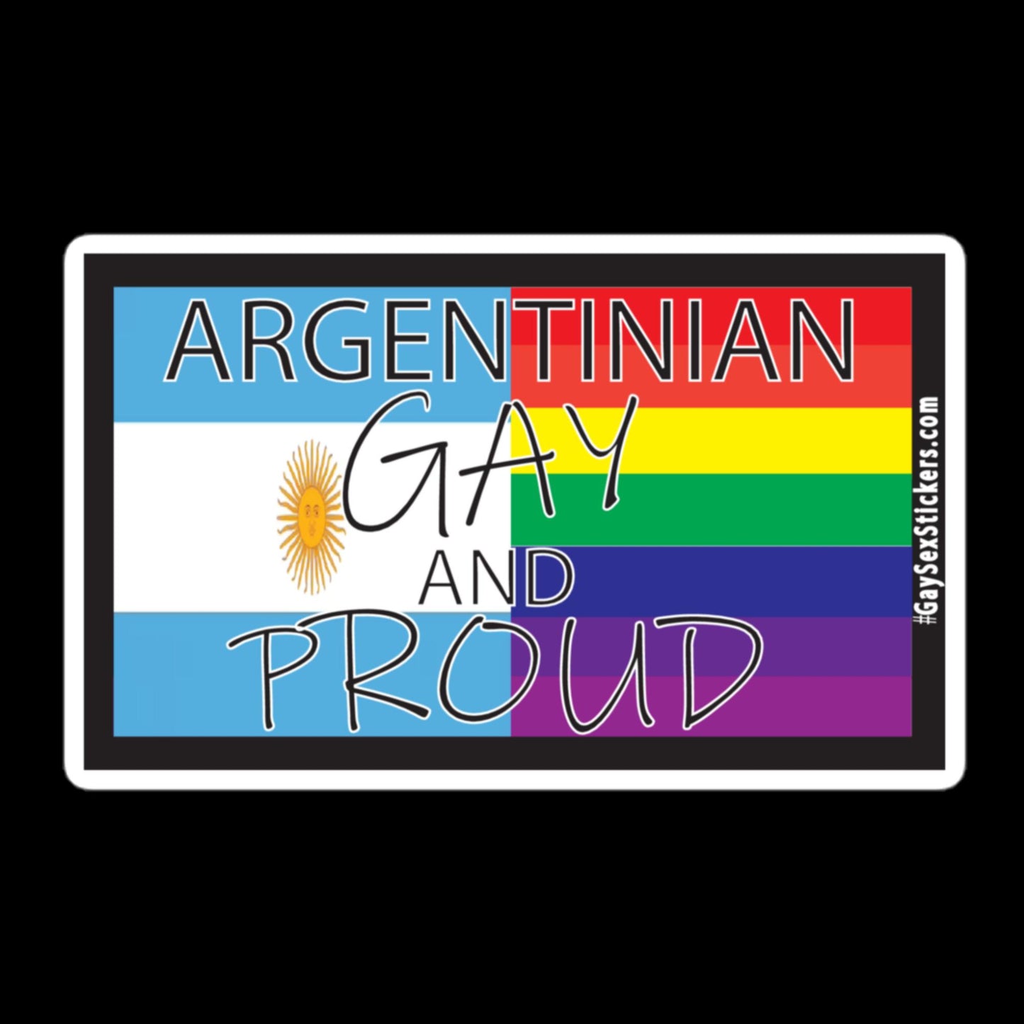 Argentinian Gay and Proud Sticker