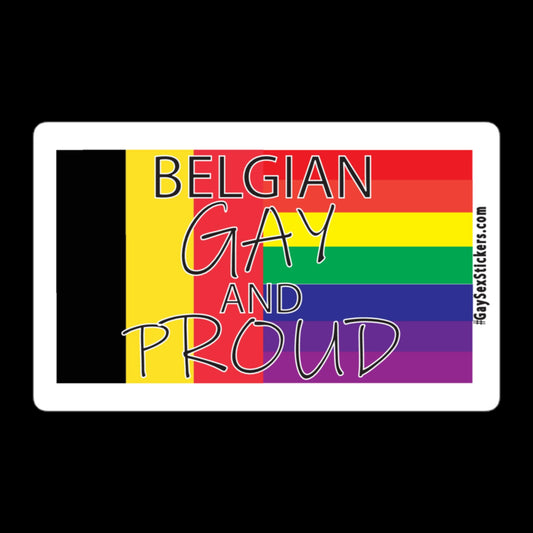 Belgian Gay and Proud sticker