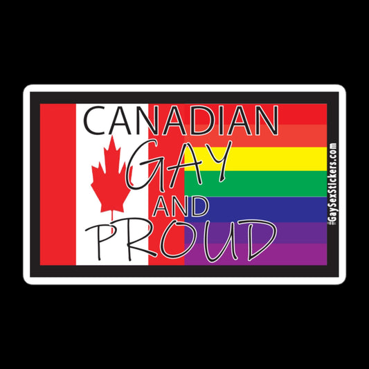 Canadian Gay and Proud Sticker