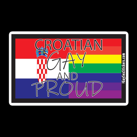 Croatian Gay and Proud Sticker