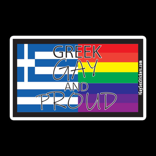 Greek Gay and Proud Sticker