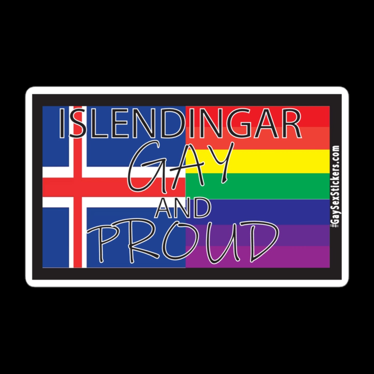 Islendingar Gay and Proud Sticker