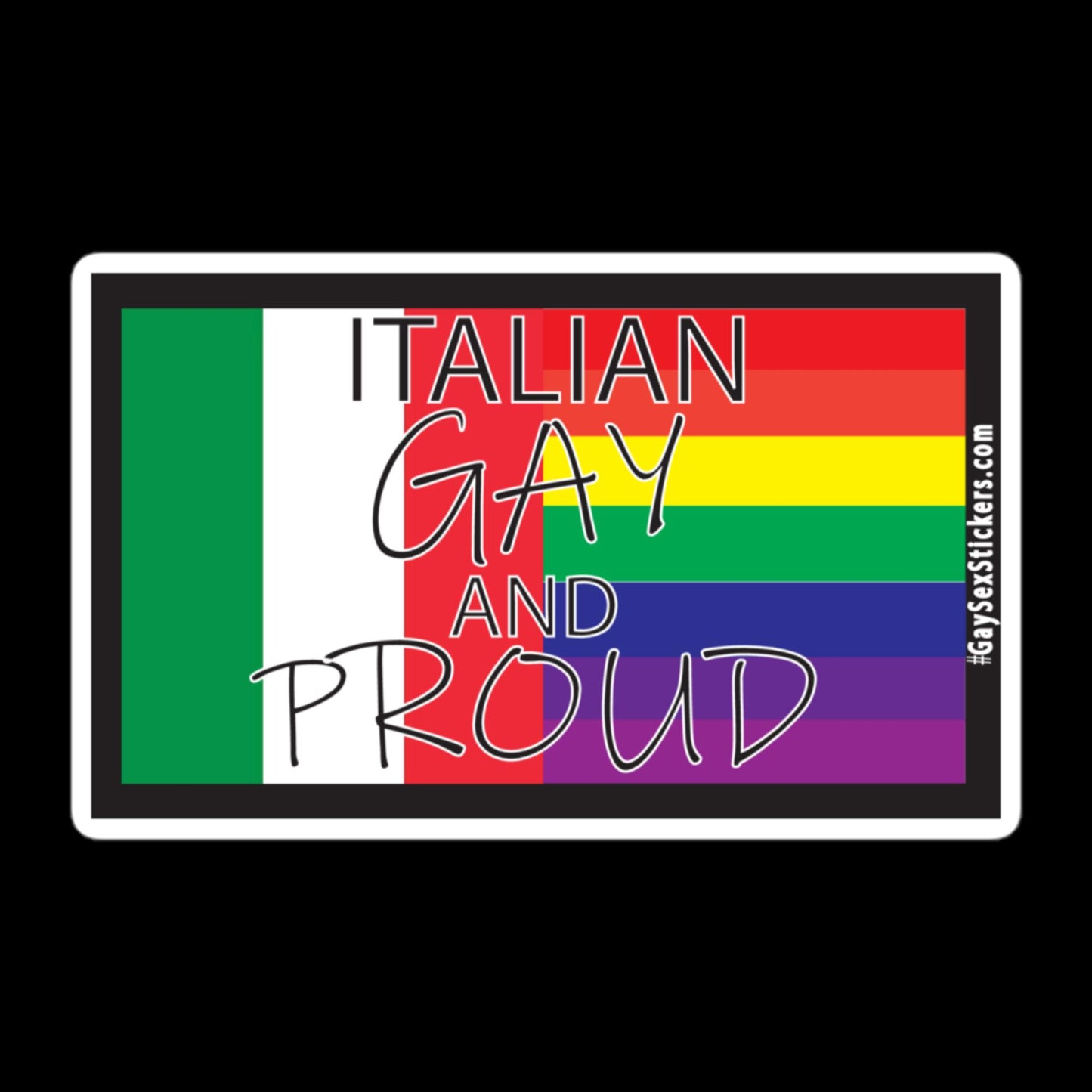 Italian Gay and Proud Sticker